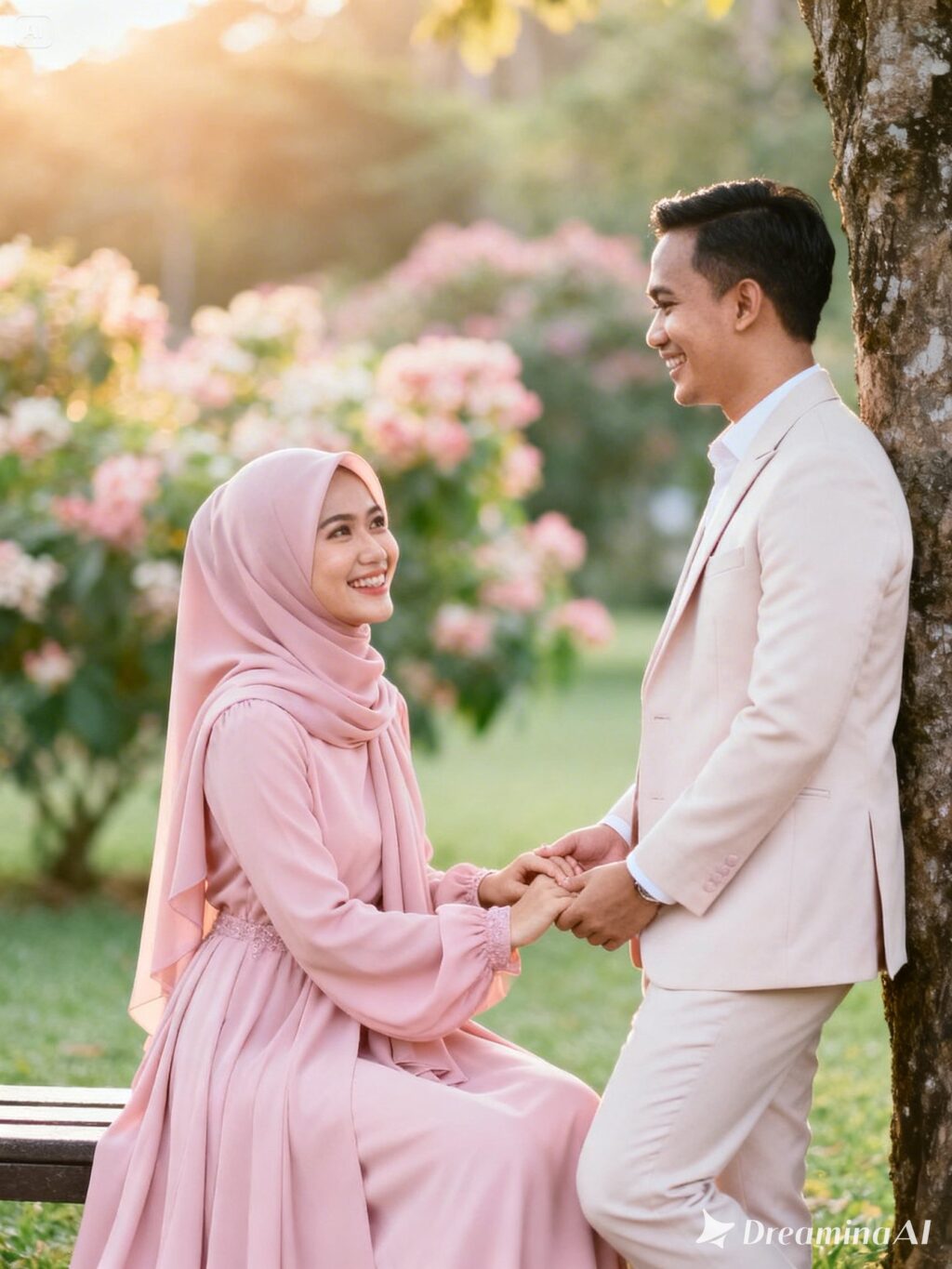 dreamina 2026 02 18 1016 a beautiful indonesian muslim couple in ...